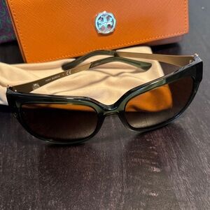 Tory Burch Dark Green Sunglasses